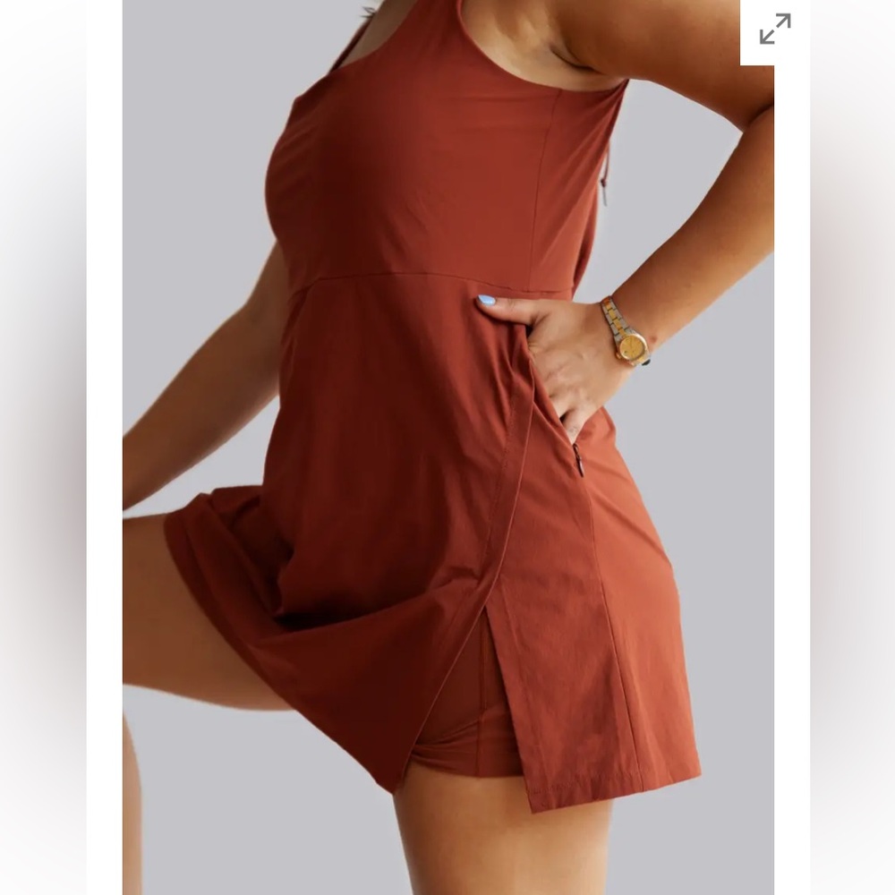 Outdoors Rust Mini Dress - Picture 4 of 11
